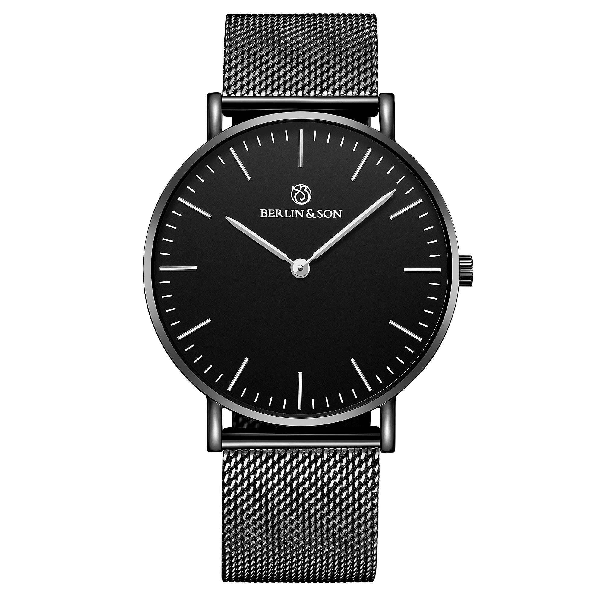 Berlin & Son – Black Mesh 40 mm klockor - Klockeriet.se