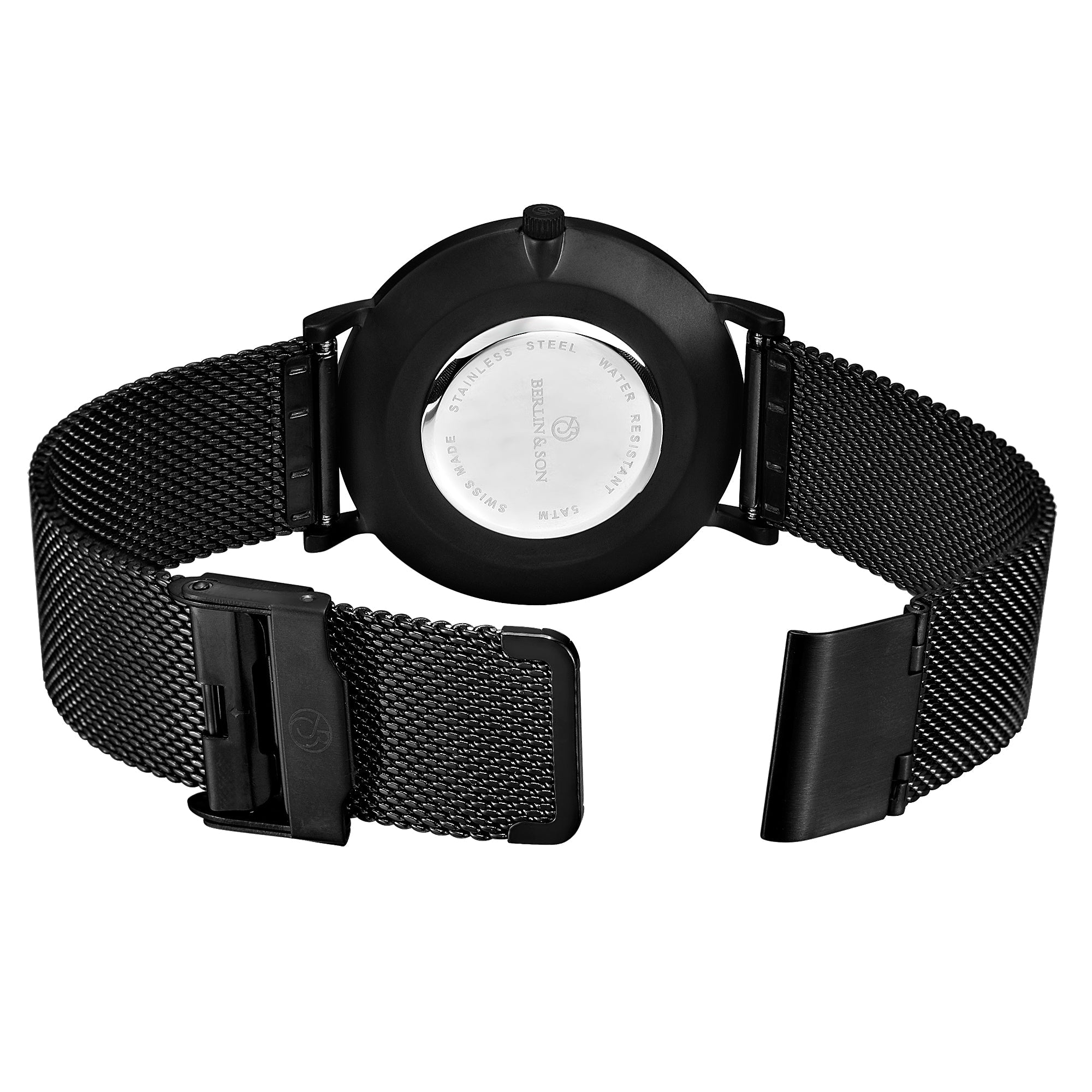 Berlin & Son – Black Mesh 40 mm klockor - Klockeriet.se