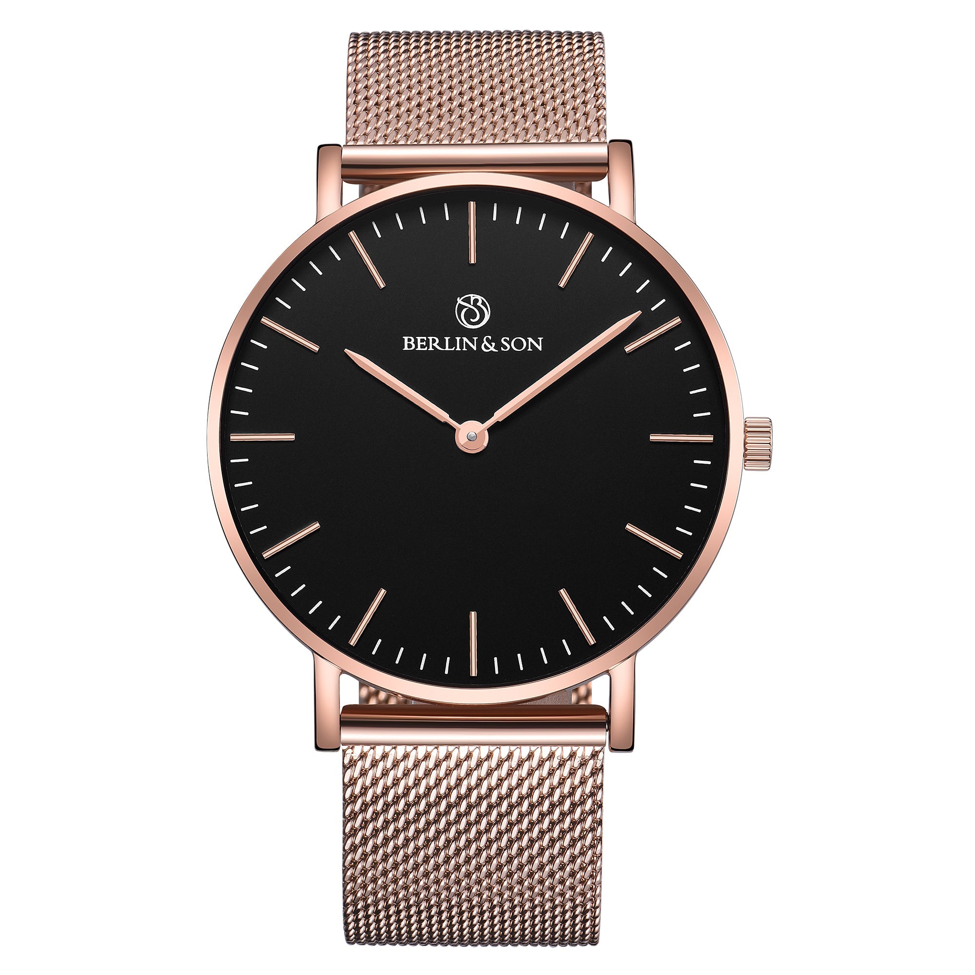 Berlin & Son – Rosé Mesh 40 mm klockor - Klockeriet.se