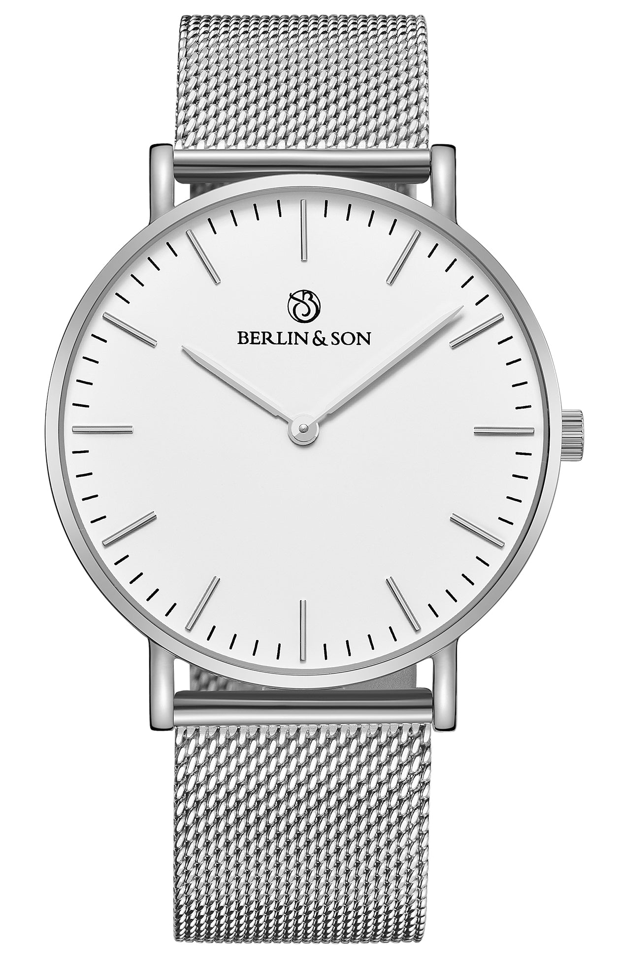 Berlin & Son – Silver Mesh 40 mm klockor - Klockeriet.se