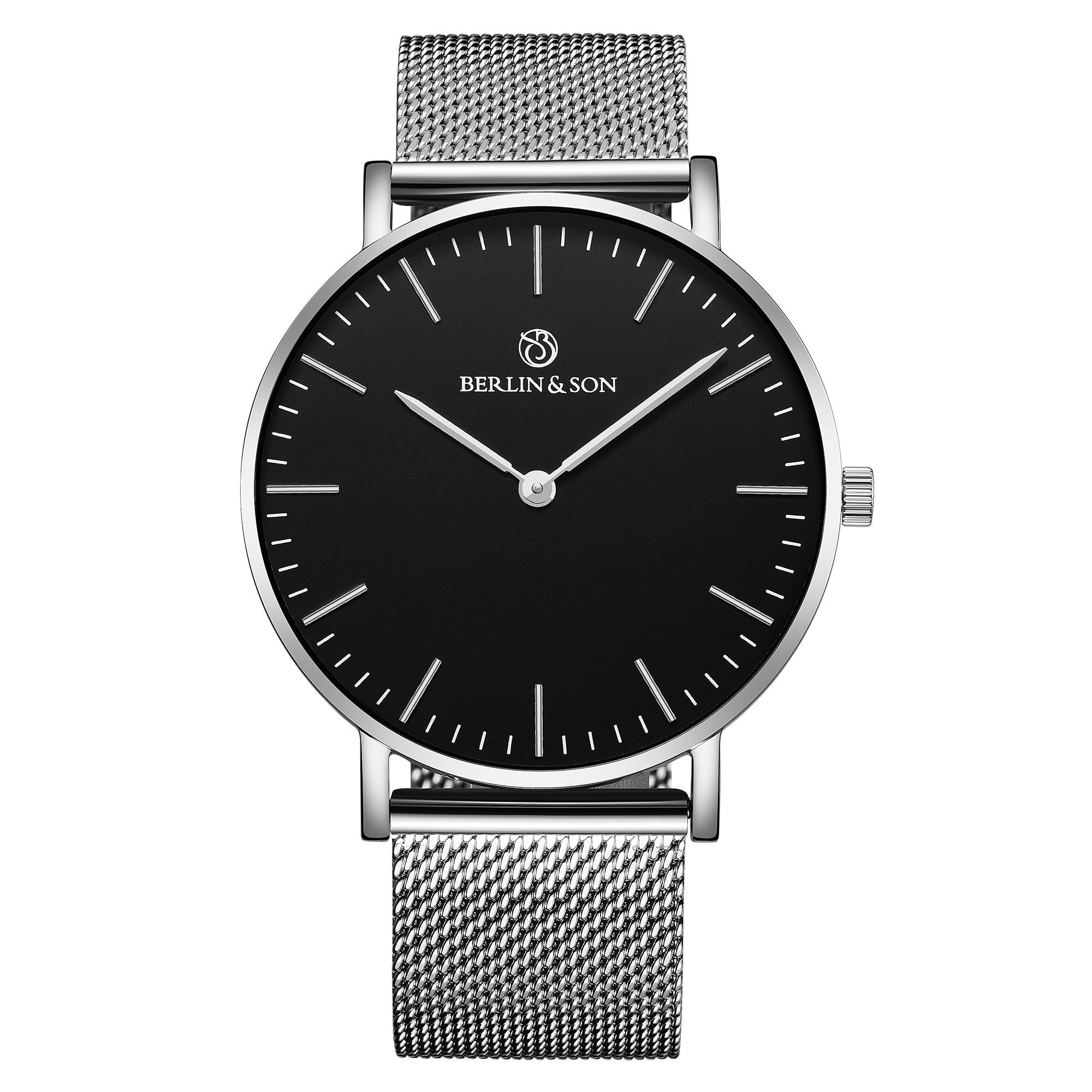 Berlin & Son – Silver Mesh 40 mm klockor - Klockeriet.se
