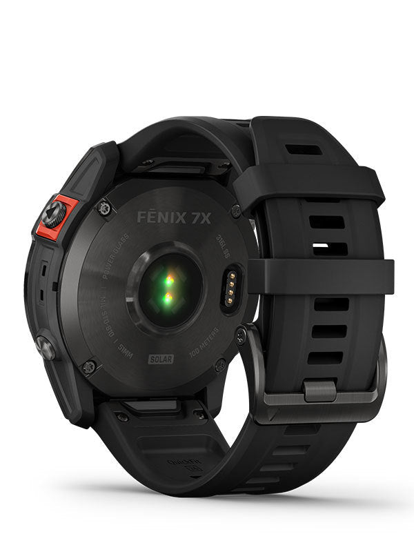 GARMIN Fenix 7X Solar Edition - Skiffergrå med svart armband klockor - Klockeriet.se